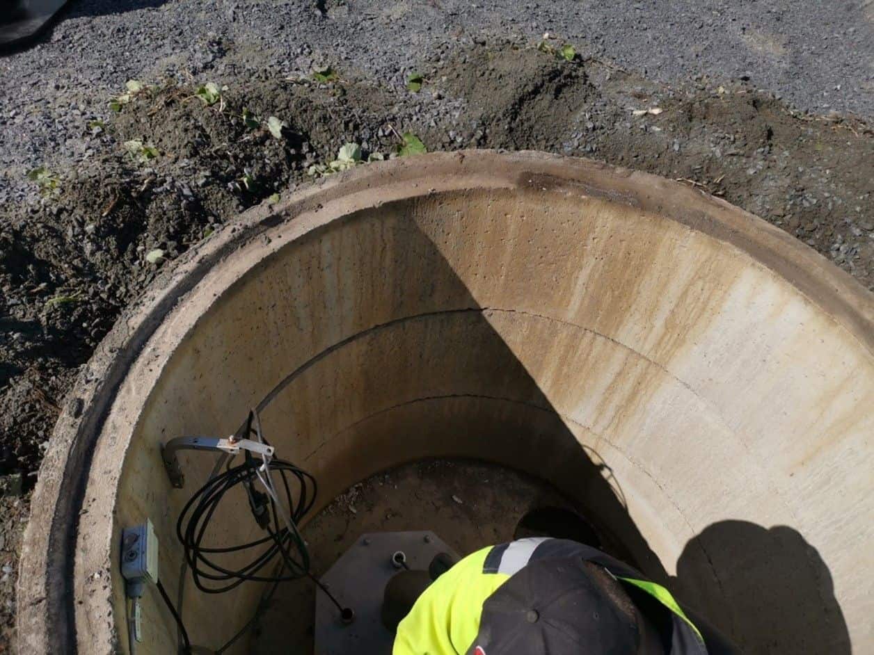 Kaivo väärin päin asennettuna